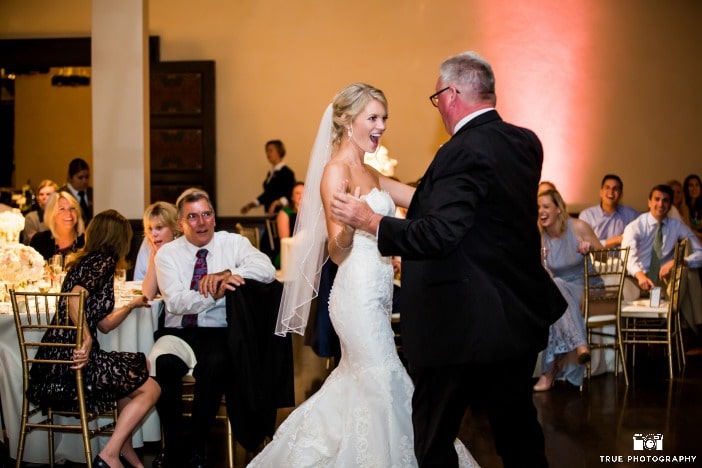 Father & Daughter Dance at The Prado Grand Ballroom Wedding in San Diego