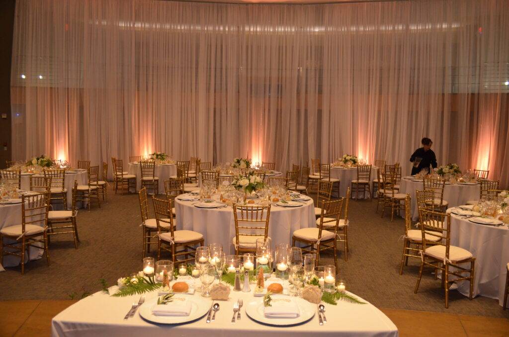 Scripps Seaside Forum Wedding uplighting