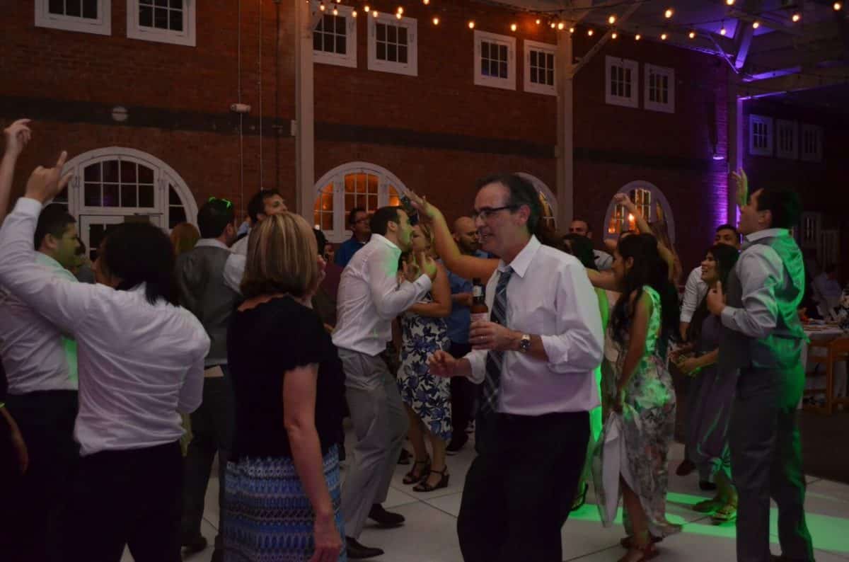 Guests Dancing the night away at wedding at BRICK San Diego