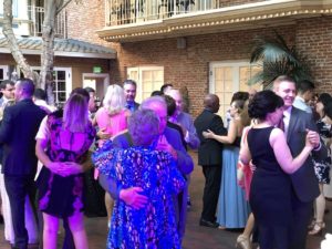 Friends and loved ones dancing the night away to celebrate Sarah and Dalton at the Horton Grand