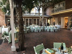 The Courtyard all done up for Katie and Kyle's reception at the Horton Grand