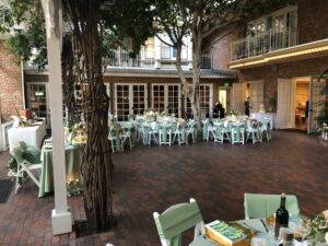 The Courtyard all done up for Katie and Kyle's reception at the Horton Grand