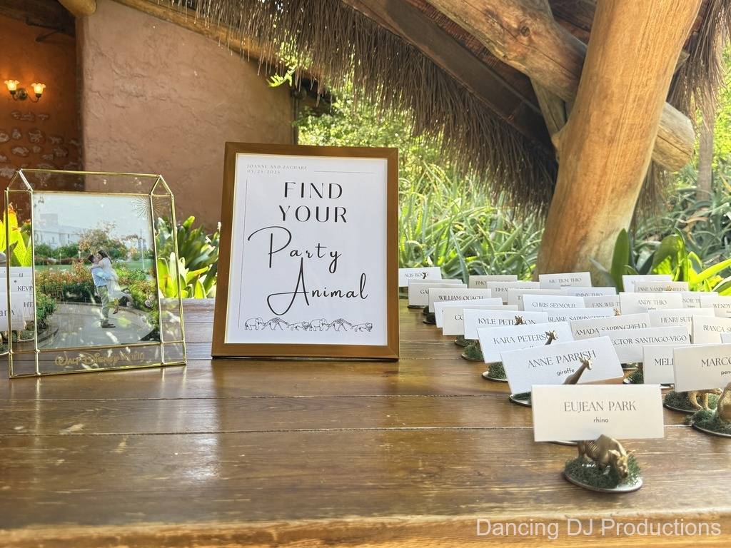 San Diego Safari Park Wedding Animal Place Cards
